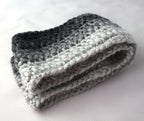 Grey Ombre-Effect Crochet Headband