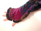 Quirky Crochet Rainbow Mermaid Gloves Wrist Warmers