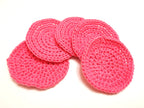 Bubblegum Pink Reusable 100% Cotton Crochet Face Cloth Washcloths Set of 5