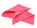 Bubblegum Pink Reusable 100% Cotton Crochet Face Cloth Washcloth