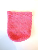 Bubblegum Pink 100% Cotton Washable Crochet Washbag