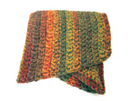 Rustic Autumn Leaves Crochet Handmade Twisted Snood Scarf